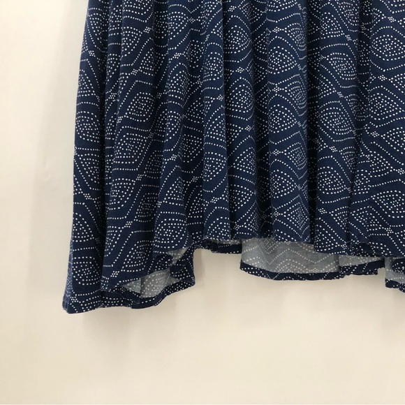 torrid 2X open back challis skater dress plus size Nagy blue 10839046 0685 - Picture 4 of 14